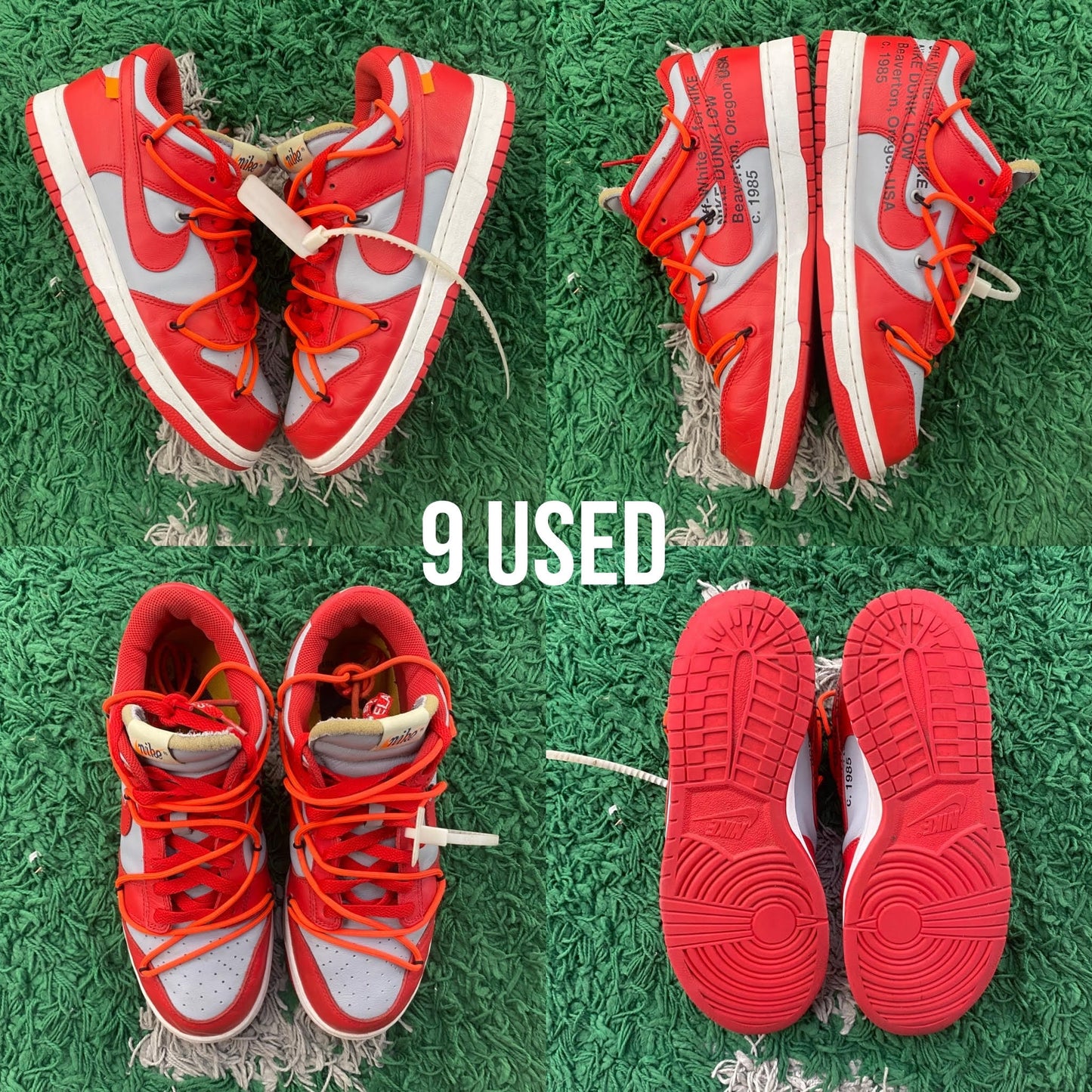 Nike Dunk Low “Off-White University Red” USED