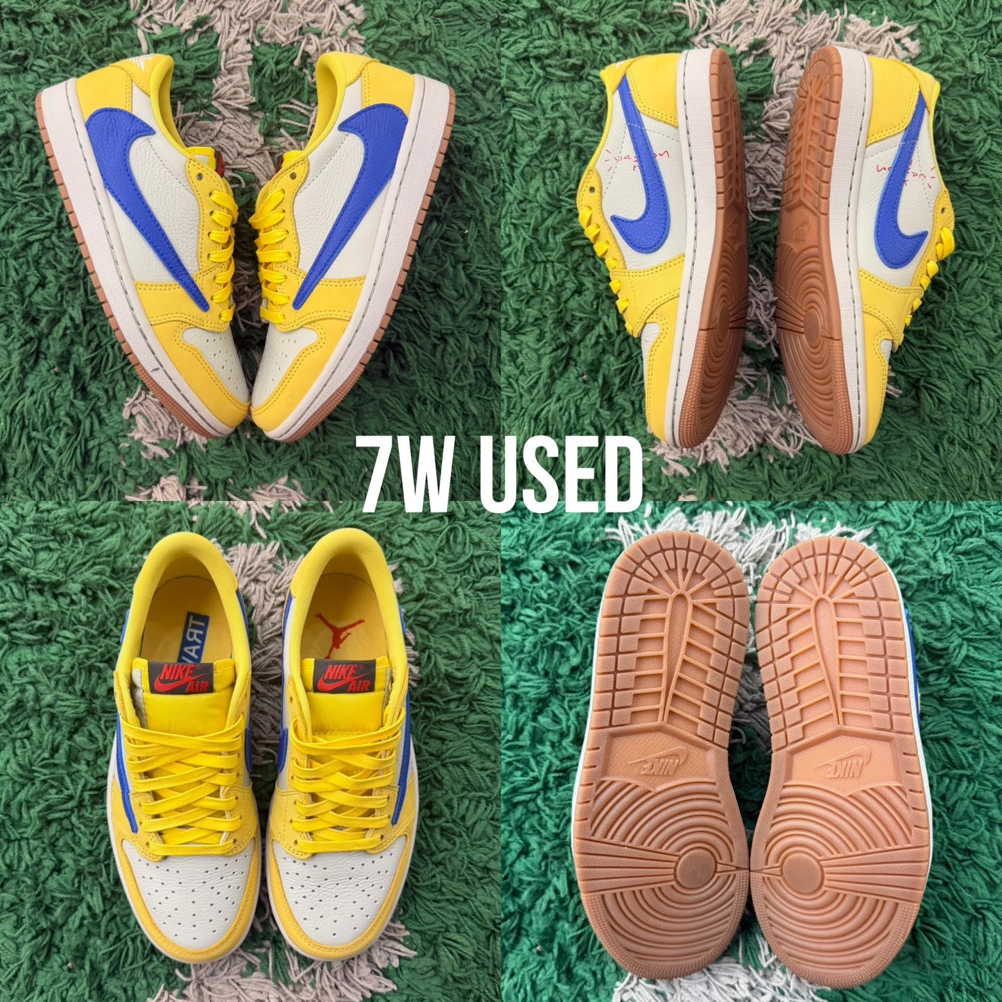Air Jordan 1 Low OG x Travis Scott "Canary Yellow" WMNS USED