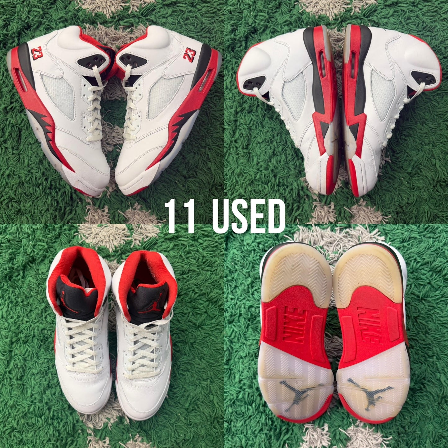 Air Jordan 5 Retro "Fire Red Black Tongue 2025" USED