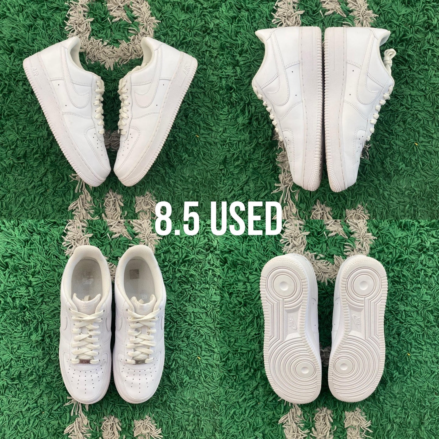 Nike Air Force 1 Low “White on White” USED