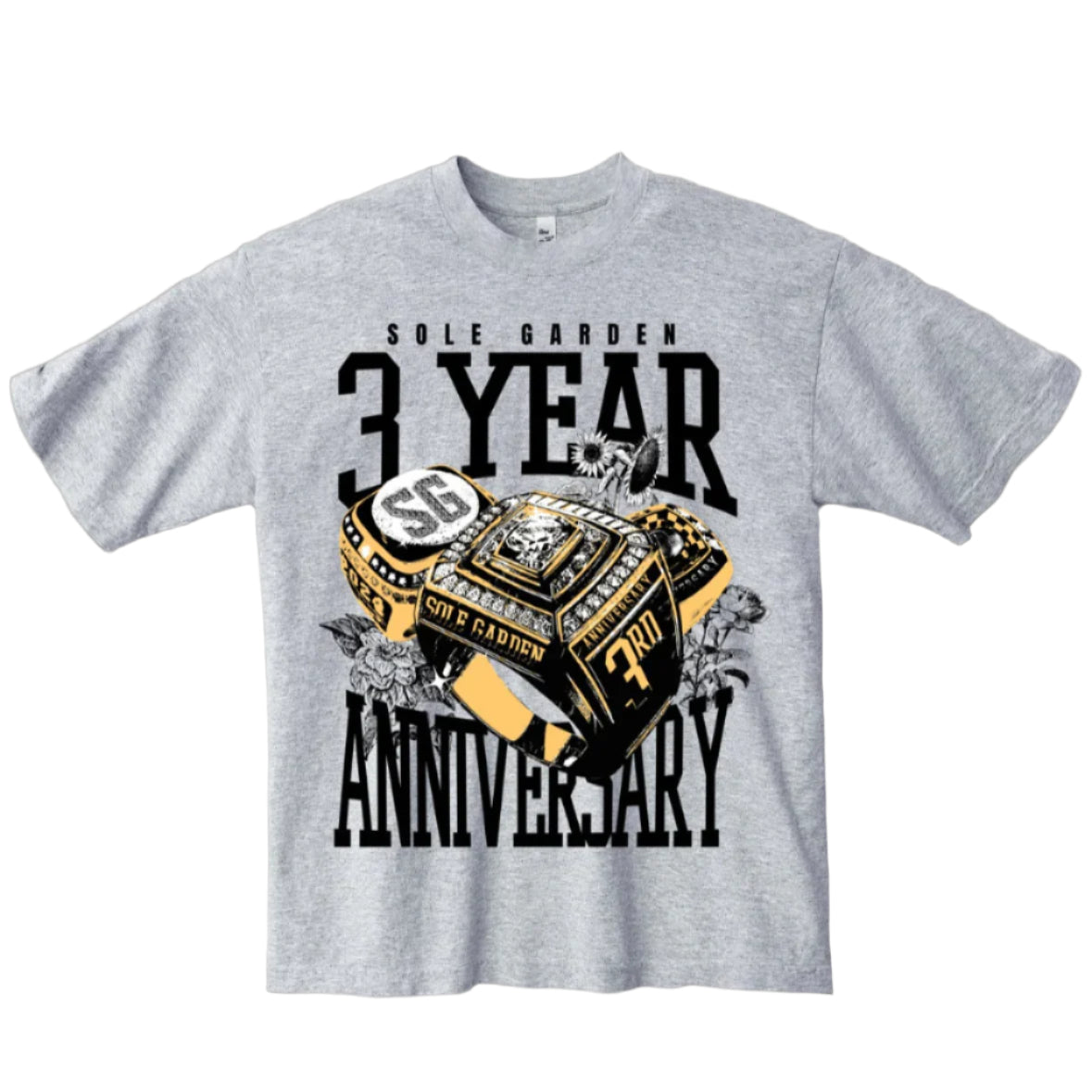 Sole Garden "Three-peat" Heather Gray Tee