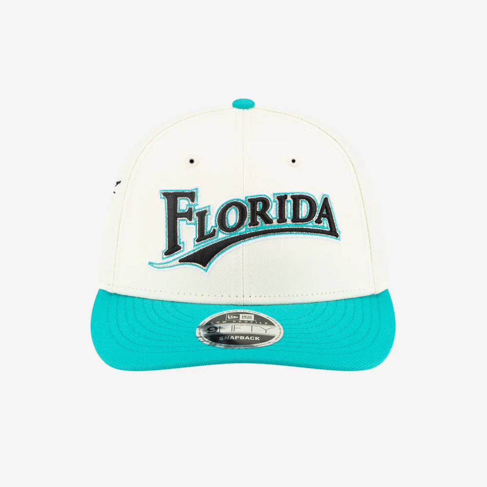 FELT x New Era "Florida Marlins" White Snapback