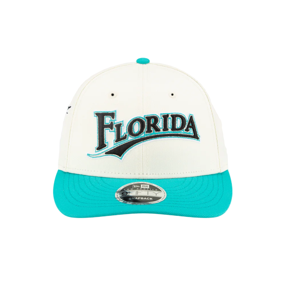 FELT x New Era "Florida Marlins" White Snapback