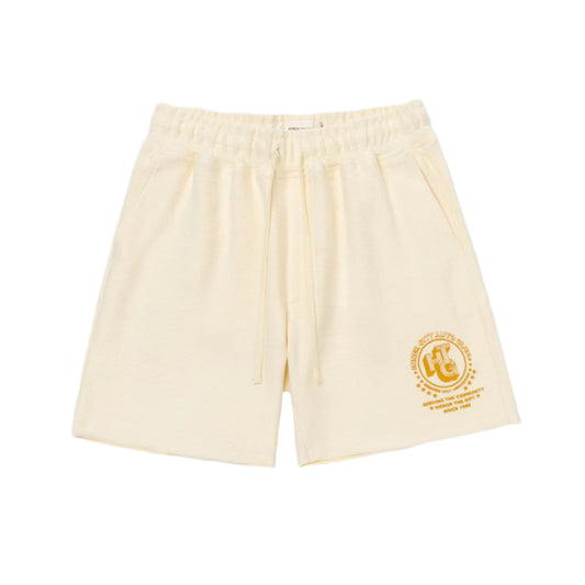 Honor The Gift "Race" Cream White Herringbone Sweat Shorts