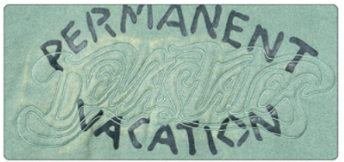 Devá States "Permanent Vacation" Washed Green Distressed Hoodie