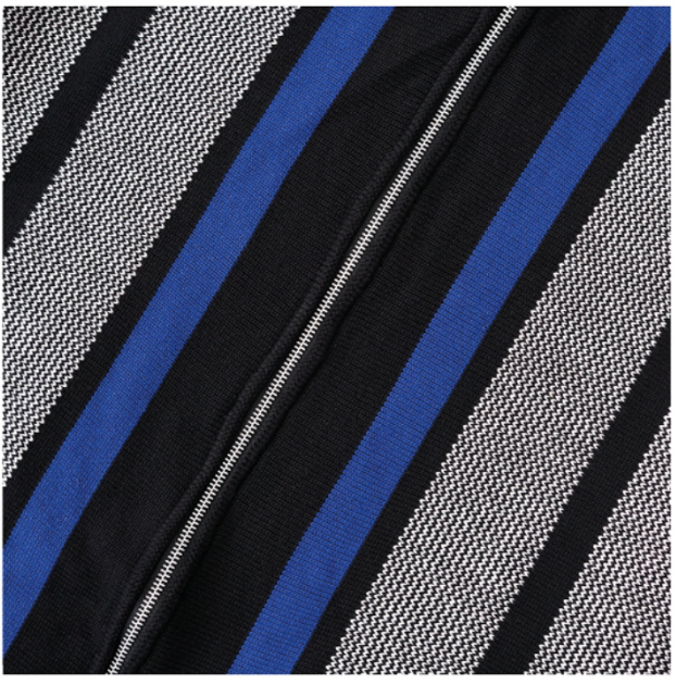 Devá States "Scrolls " Black/Blue/Multi Knitted Polo