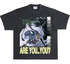 Individualist “Are you you” Vintage Black Tee