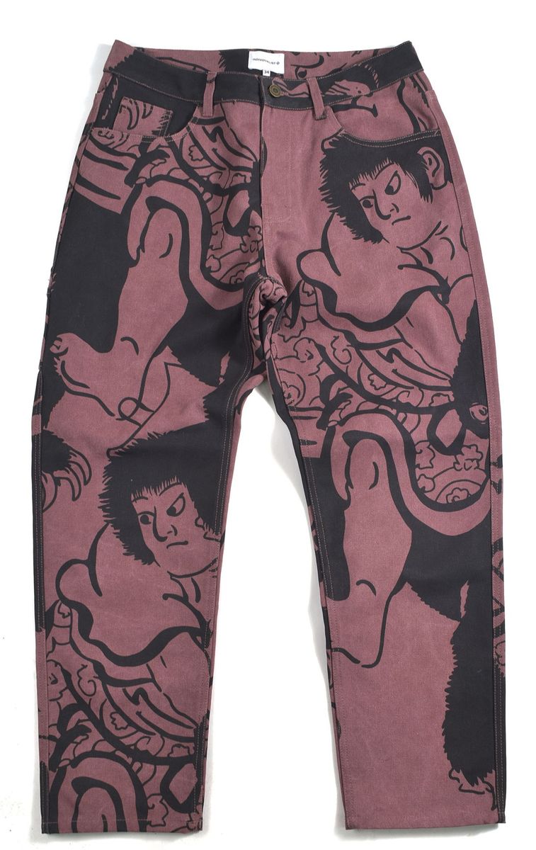 Individualist “Kintaro Print” Merlot Carpenter Pant