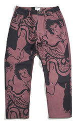Individualist “Kintaro Print” Merlot Carpenter Pant