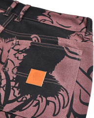 Individualist “Kintaro Print” Merlot Carpenter Pant