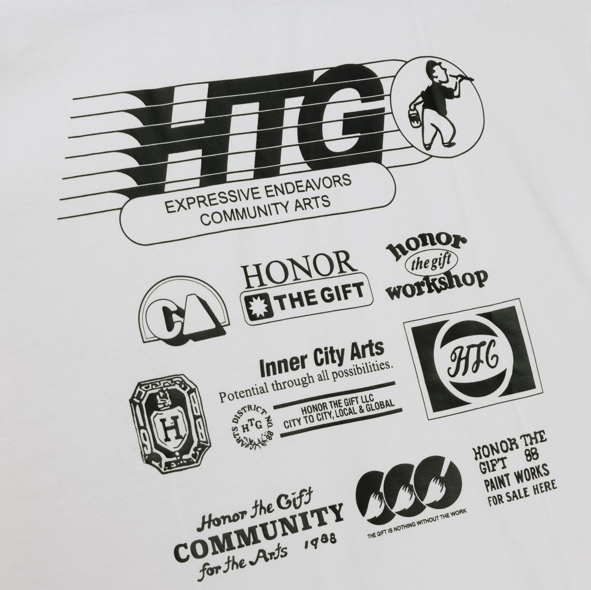 Honor The Gift "Paint Works" Bone Tee