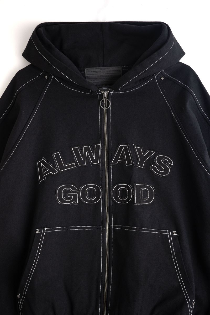 JUNGLES JUNGLES "Always Good" Black Hooded Jacket