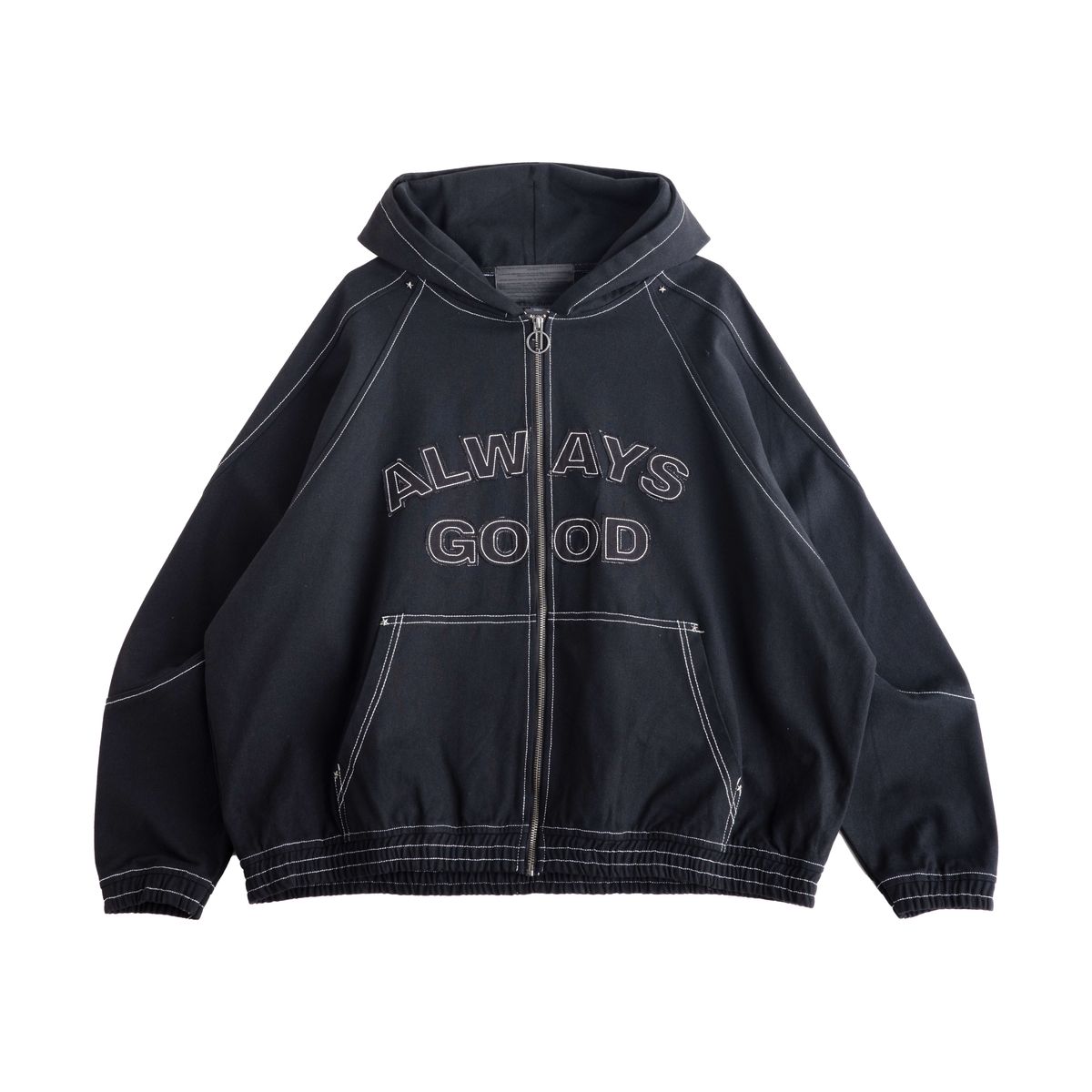 JUNGLES JUNGLES "Always Good" Black Hooded Jacket