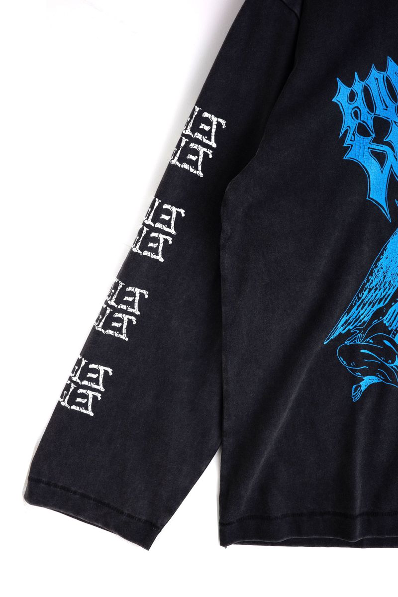 JUNGLES JUNGLES "Hope You're Well Too" Vintage Black Longsleeve Tee