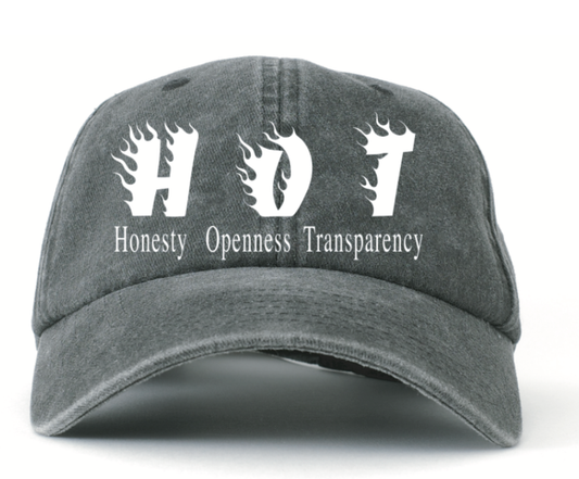 JUNGLES JUNGLES "HOT" Wash Black Distressed Cap