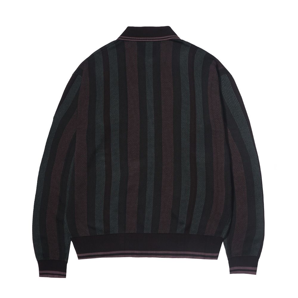 Devá States "Striped" Green/Multi Knitted Polo Longsleeve