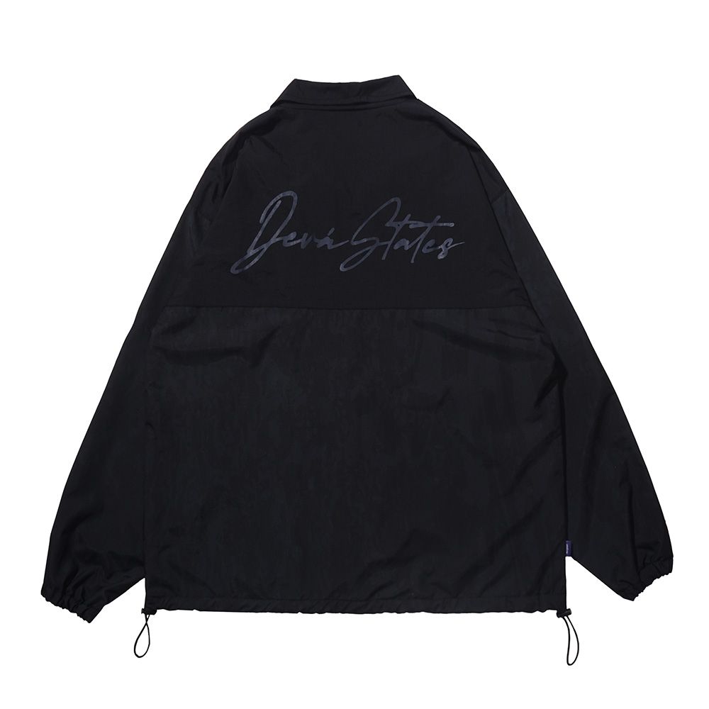 Devá States "Micro" Black Printed Nylon Trekker Jacket