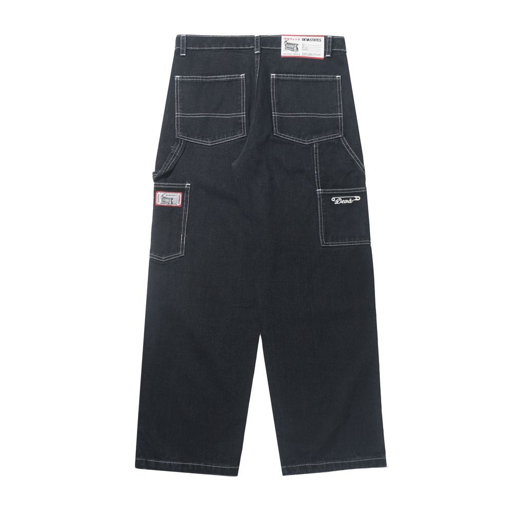 Devá States "Pins" Black Carpenter Pants