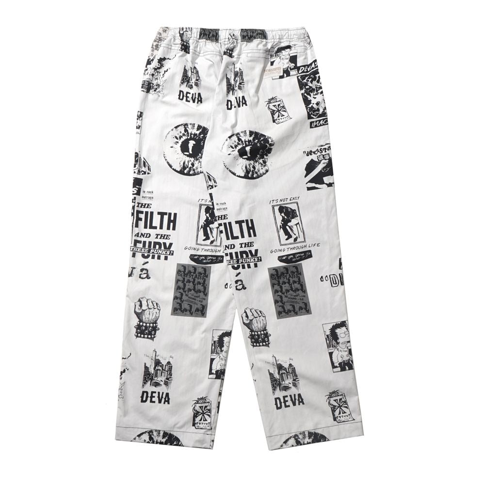 Devá States "Filth" White Print Pants