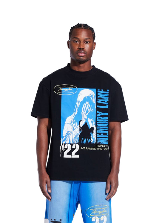 Memory Lane "Runnin' Past" Black Tee