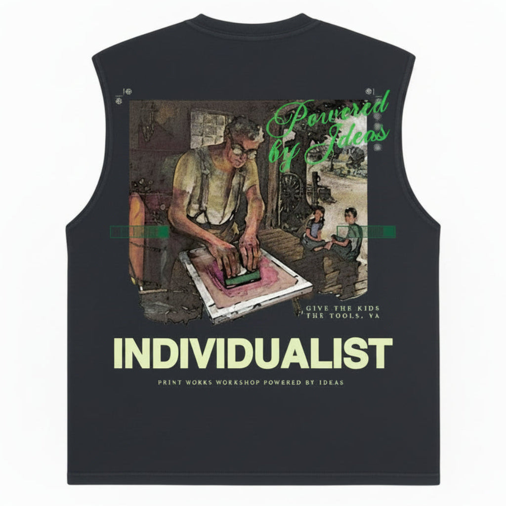 Individualist “Tools” Vintage Black Muscle Tee