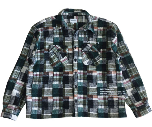Individualis "Splatter"  Flannel Cream Shirt