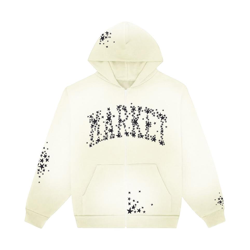 Market Studios "Galaxy Arc" Cream Zip Up Hoodie