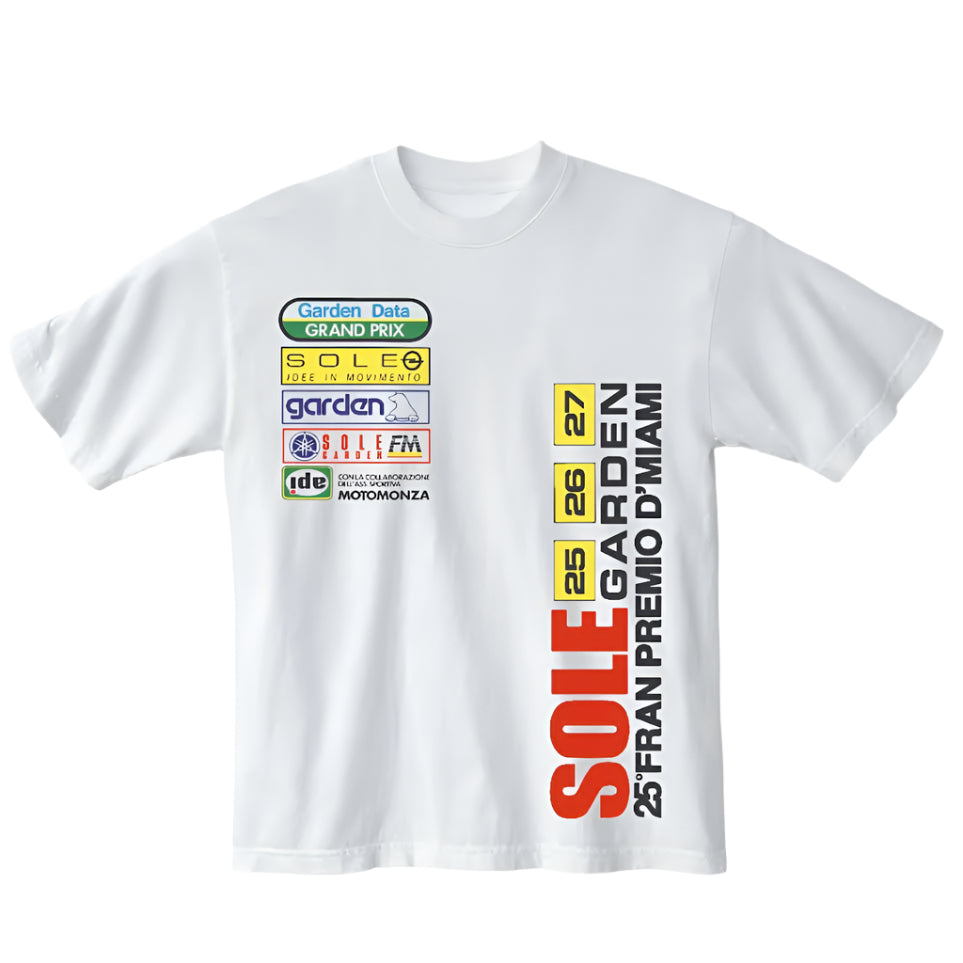 Sole Garden "Racing" White T-Shirt