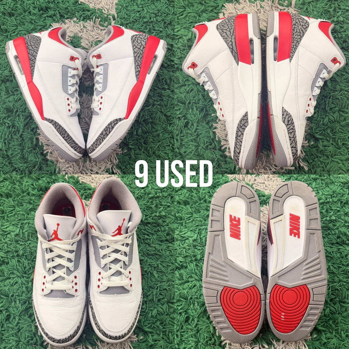 Air Jordan 3 Retro “Fire Red 2022” USED