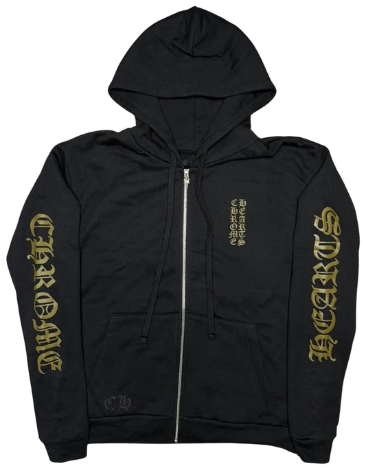 Chrome Hearts 'Vertical Logo' Black/Army Green Zip Up Hoodie