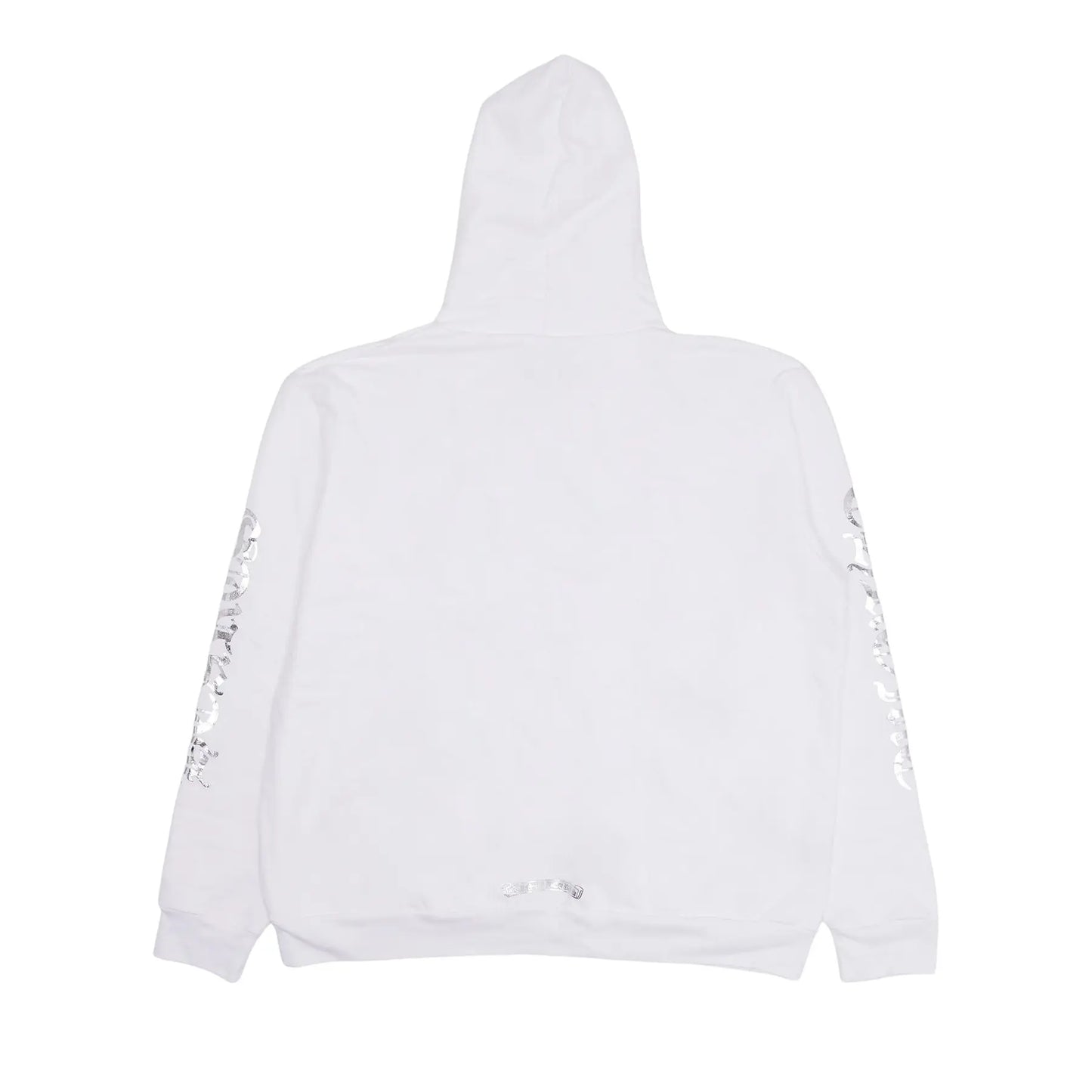Chrome Hearts 'Metallic Print' Vertical Logo White Hoodie