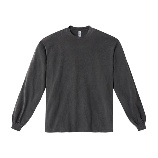 Sole Garden Vintage Black Long Sleeve Blank T-Shirt