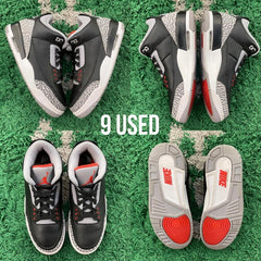 Air Jordan 3 Retro Nike Air "Black Cement 2018" USED