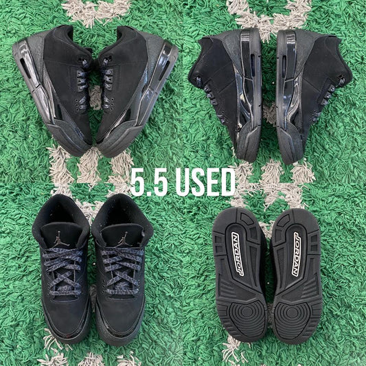 Air Jordan 3 Retro "Black Cat 2025" USED