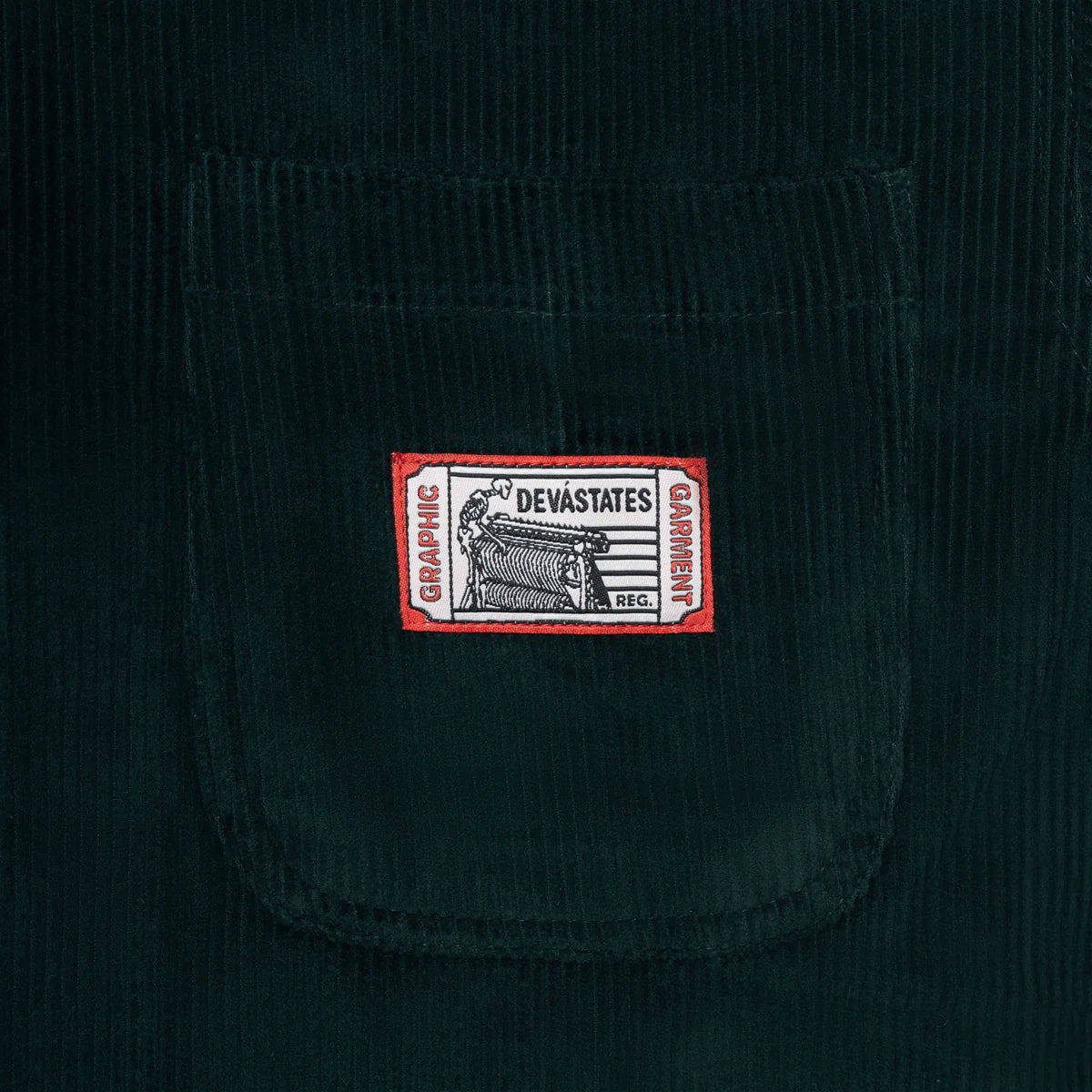 Devá States "Circuit" Green Corduroy Print Pants