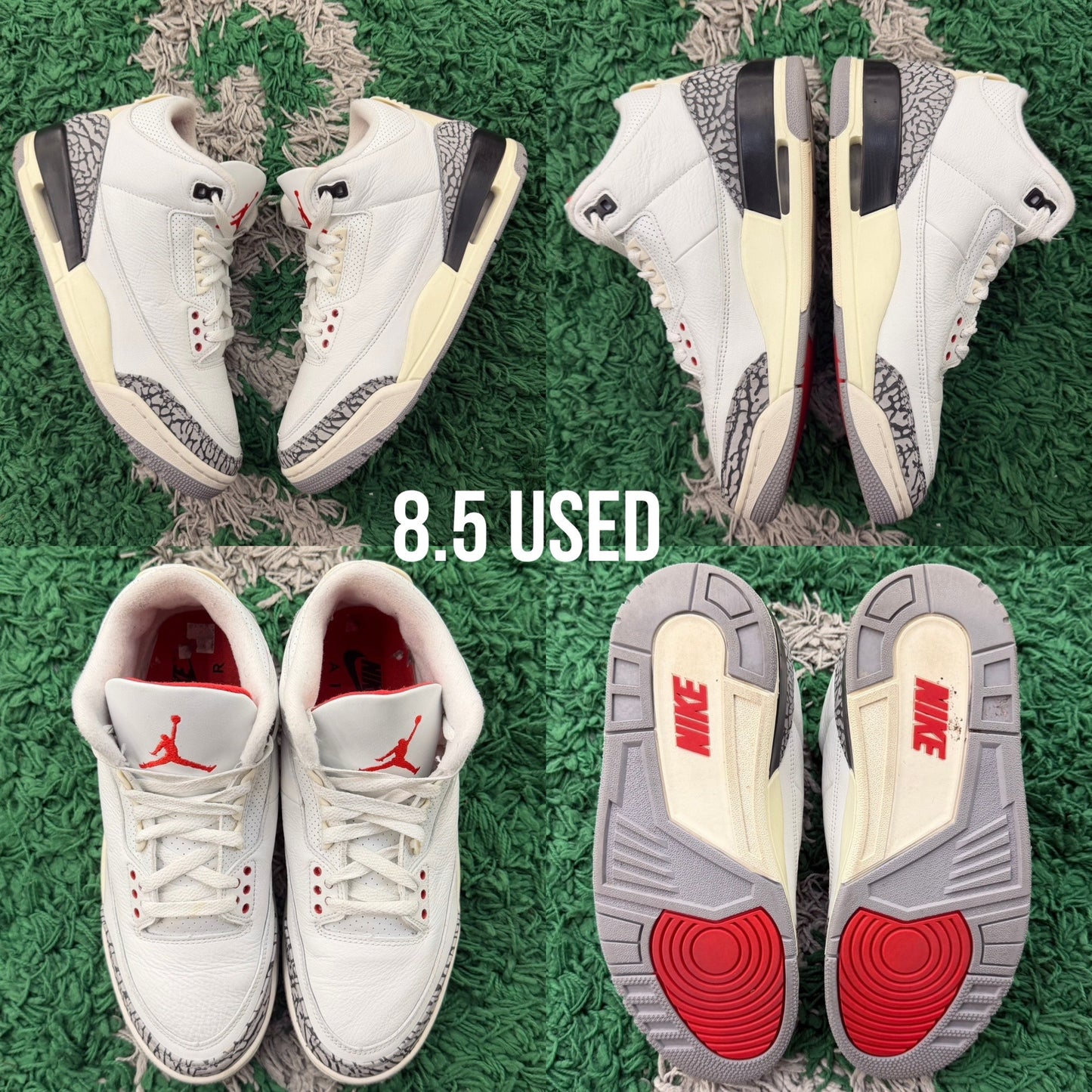 Air Jordan 3 Retro OG "White Cement Reimagined 2023" USED