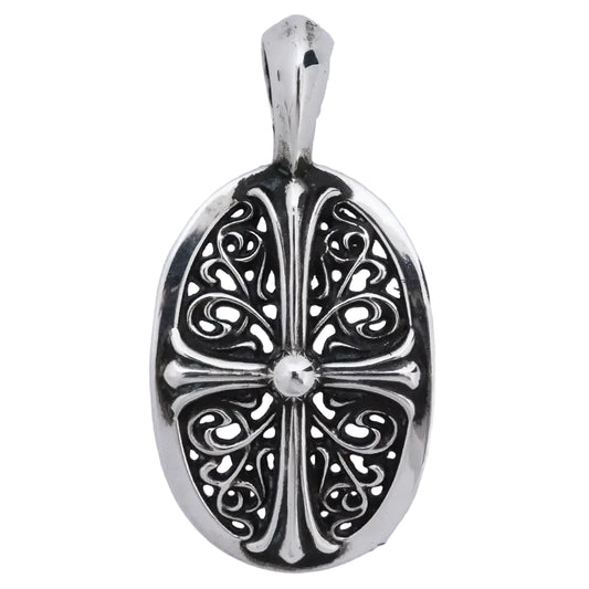 Chrome Hearts Silver 935 'Classic Oval Guardian' Pendant