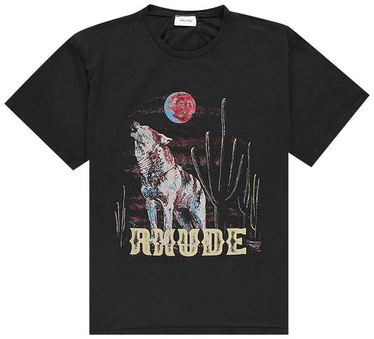 Rhude 'Coyote' Black Tee Pre-Owned