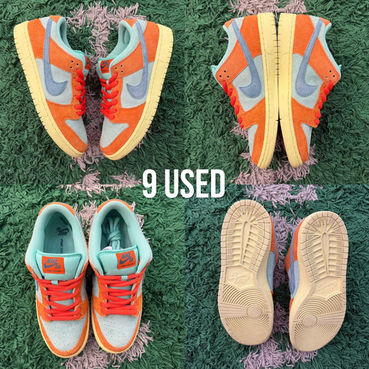 Nike SB Dunk Low 'Orange Emerald Rise' USED