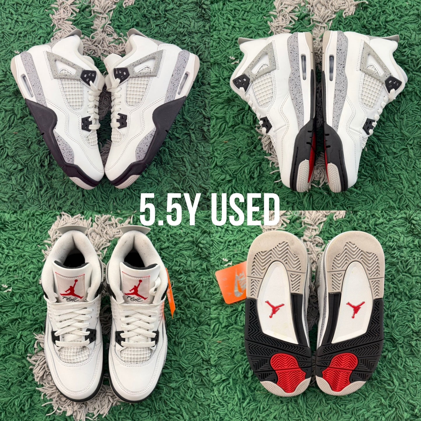 Air Jordan 4 Retro "White Cement 2025" USED