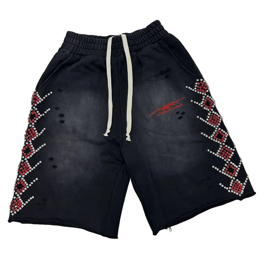 Vital Worldwide   Clawstone' Vintage Black Shorts
