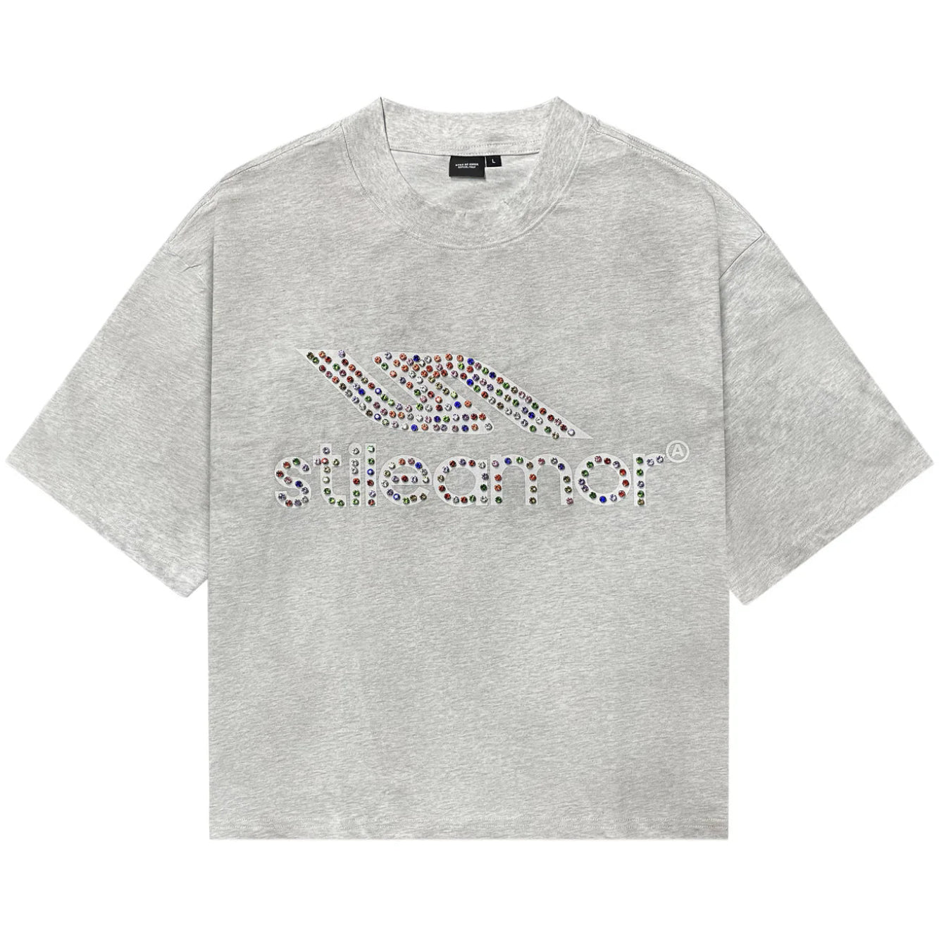 Stile De Amor 'Colorāto' Rhinestone Crey Tee