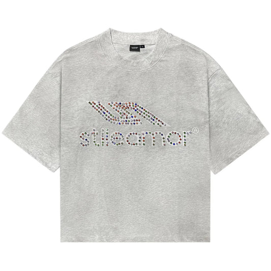 Stile De Amor 'Colorāto' Rhinestone Crey Tee