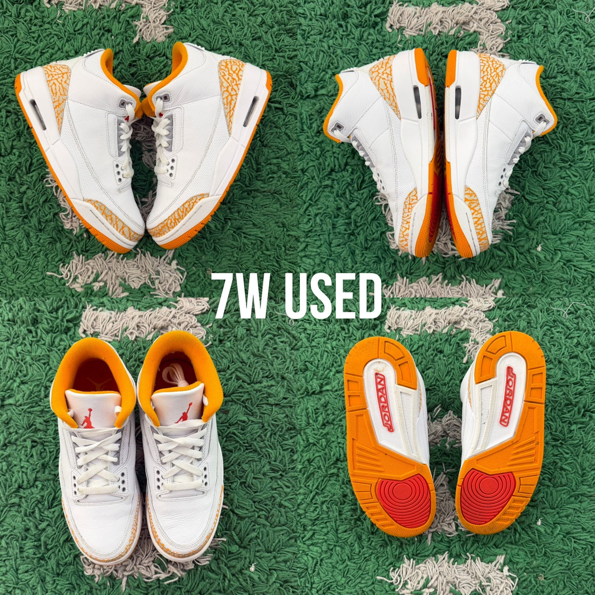 Air Jordan 3 Retro 'Orange Citrus 'WMNS USED