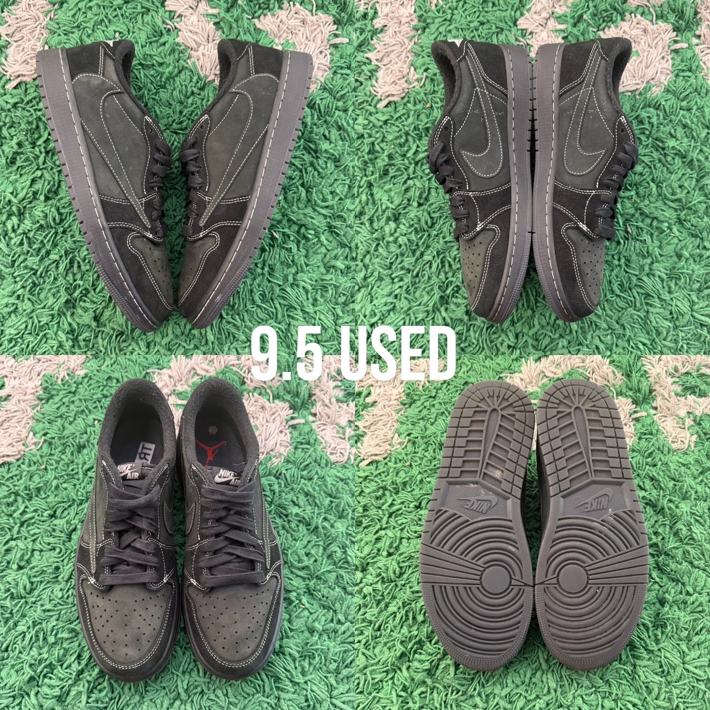Air Jordan 1 Low OG x Travis Scott “Black Phantom” USED