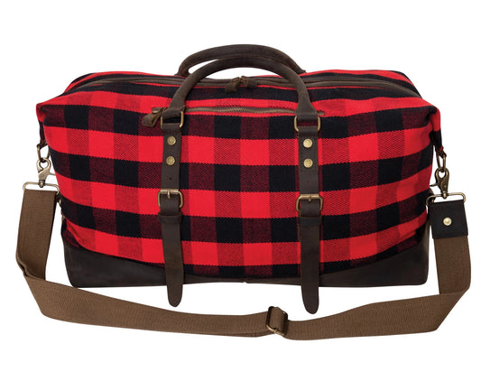 Rothco 'Red Plaid' Extended Weekender Bag