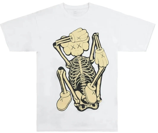 KAWS "Skeleton New Fiction White" T-shirt