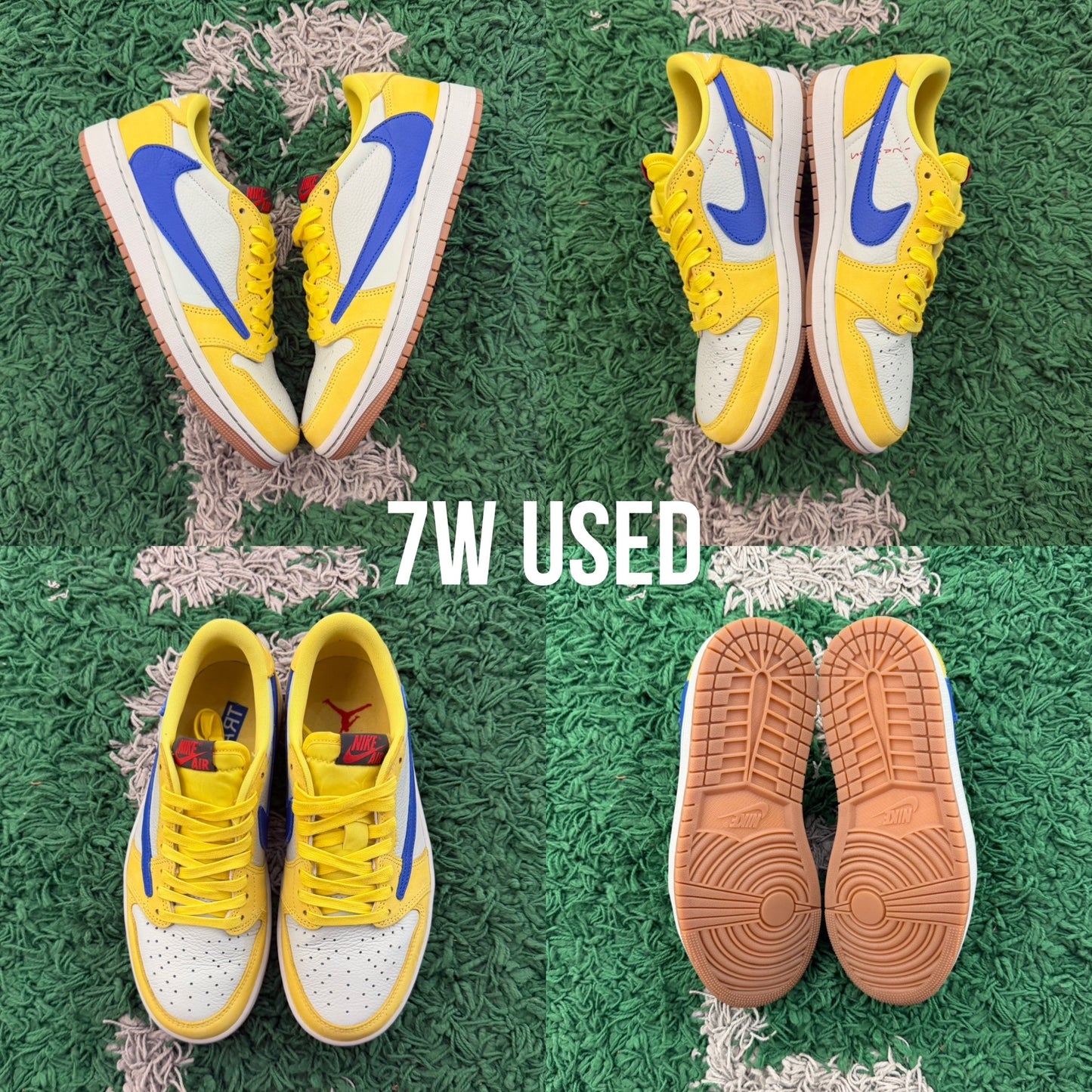 Air Jordan 1 Low OG x Travis Scott "Canary Yellow" WMNS USED