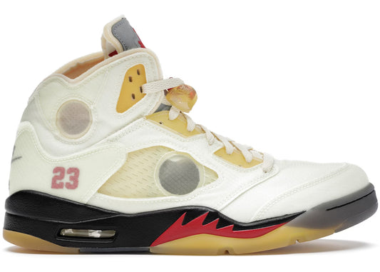 Air Jordan 5 Retro x Off White "Sail”