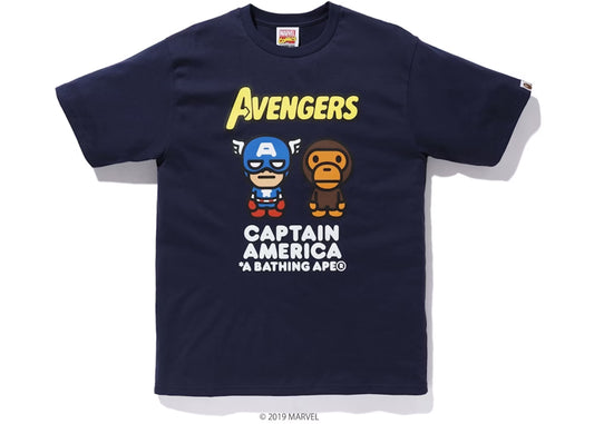 BAPE x Marvel "Milo Captain America" Black Tee